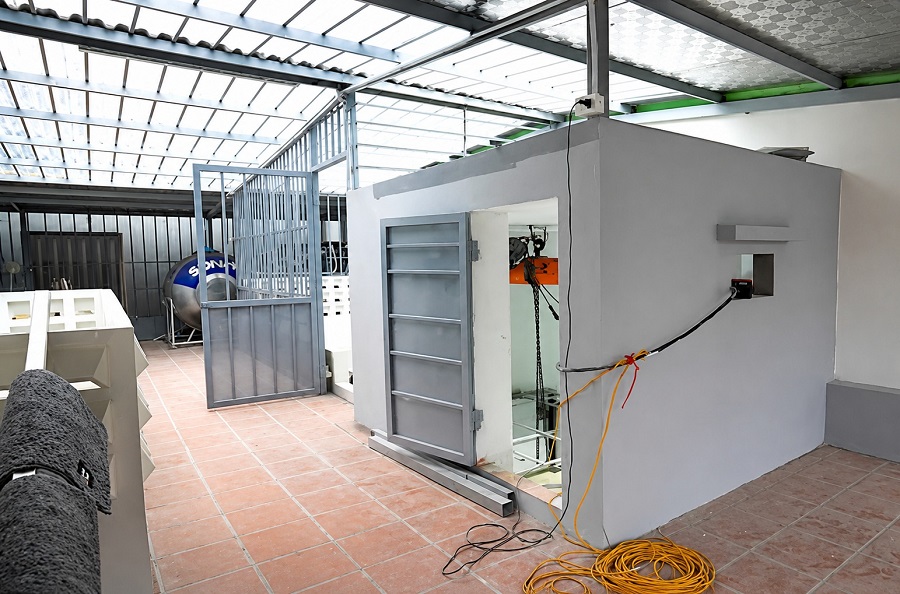 Tum thang máy dùng để bố trí phòng máy